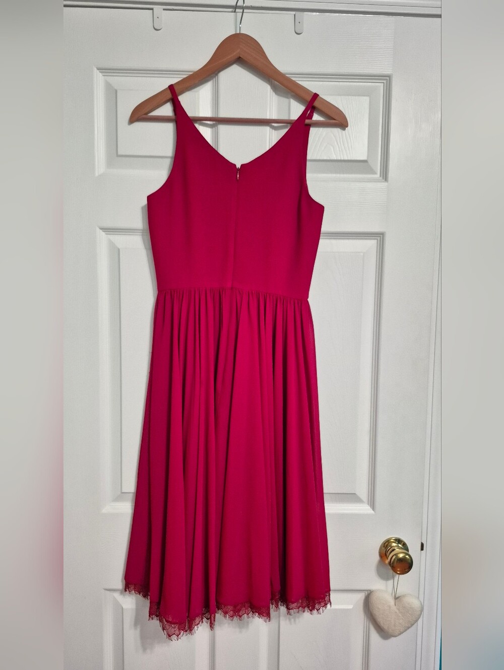 Elegant Silky Red Dress - Picture 3 of 13